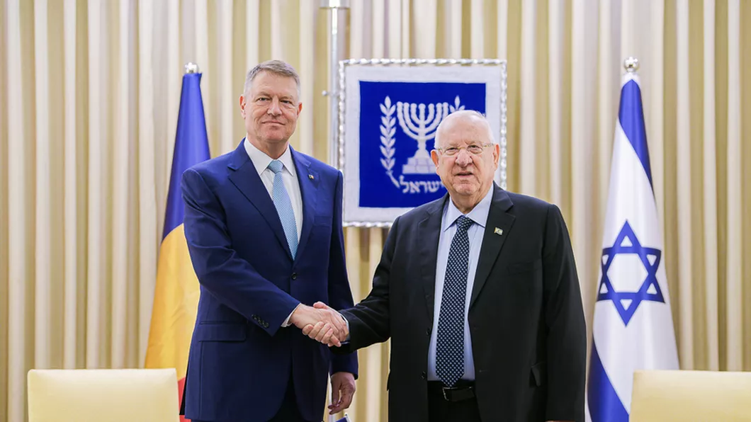 Declaraţii comune susţinute de președintele României Klaus Iohannis și Reuven Rivlin președintele Israelului