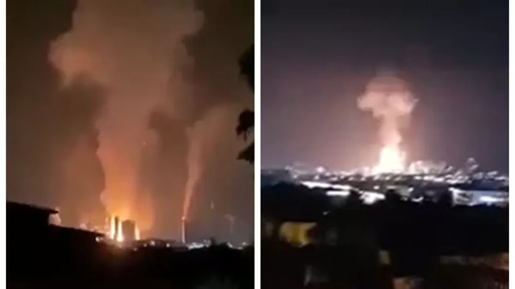 Explozie puternică la Combinatul chimic Azomureș Populaţia a primit mesaje RO-ALERT - GALERIE FOTO VIDEO