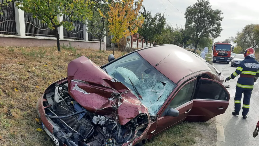 Accident rutier produs la ieșirea din municipiul Vaslui între Cișmeaua Moldovencei și localitatea Mărășeni