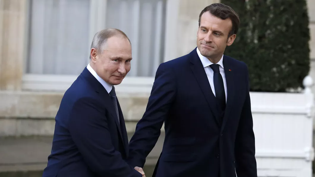 Vladimir Putin și Emmanuel Macron declarații de la Kremlin
