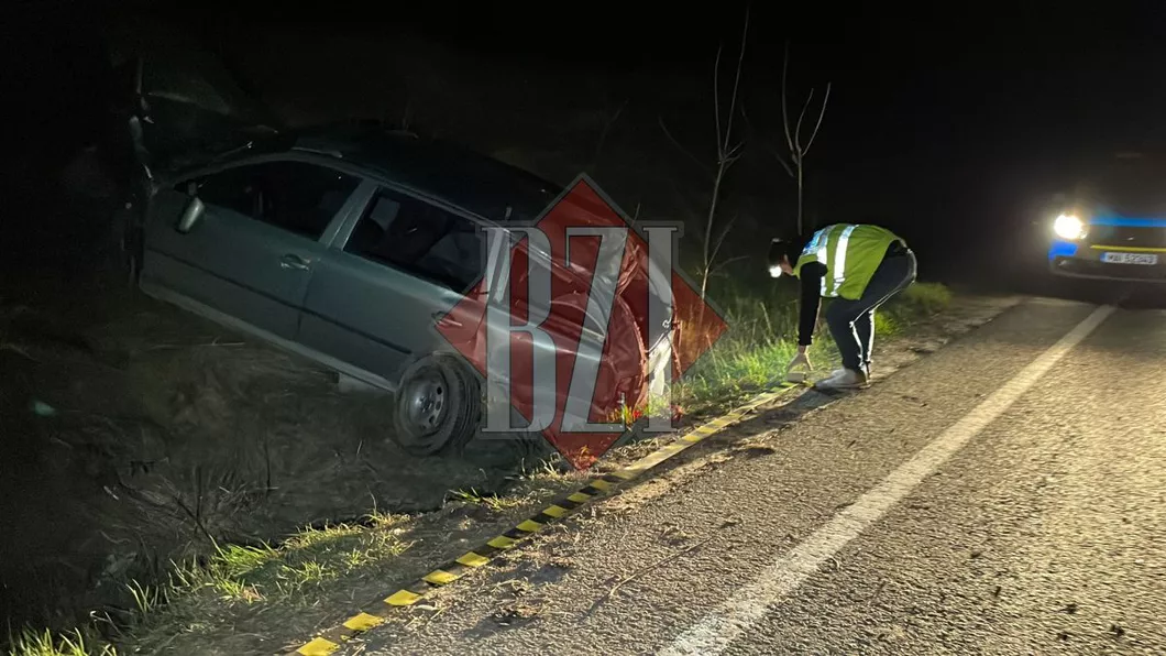 Accident rutier în județul Iași. Șoferul și pasagerii au abandonat mașina și au fugit de la locul accidentului - EXCLUSIV FOTO VIDEO UPDATE