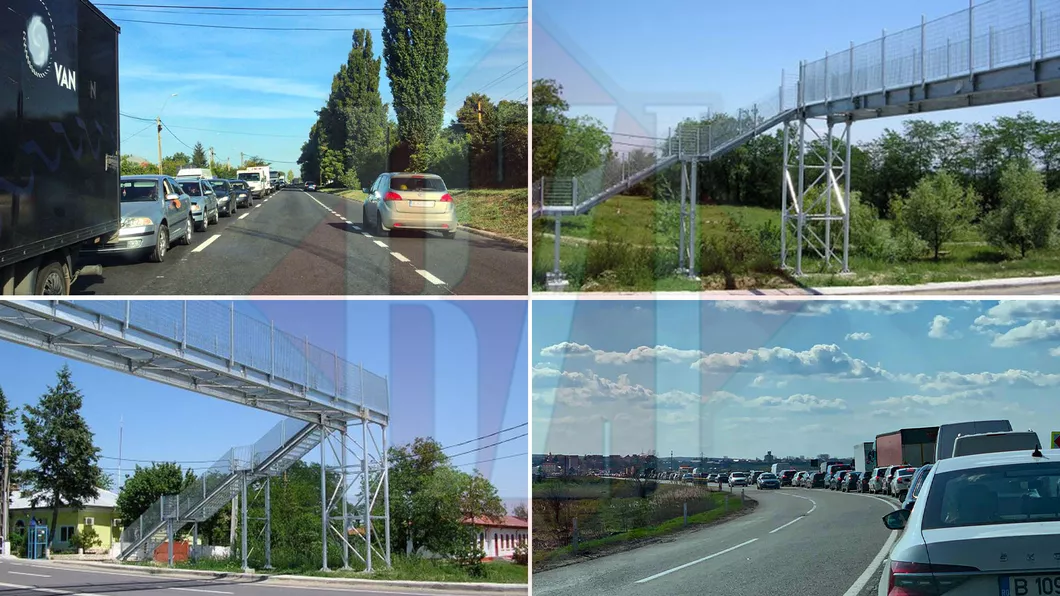 Schimbare importantă în traficul de pe drumul european Pasarele pietonale în localitățile Miroslava Lețcani și Podu Iloaiei din județul Iași  FOTO 