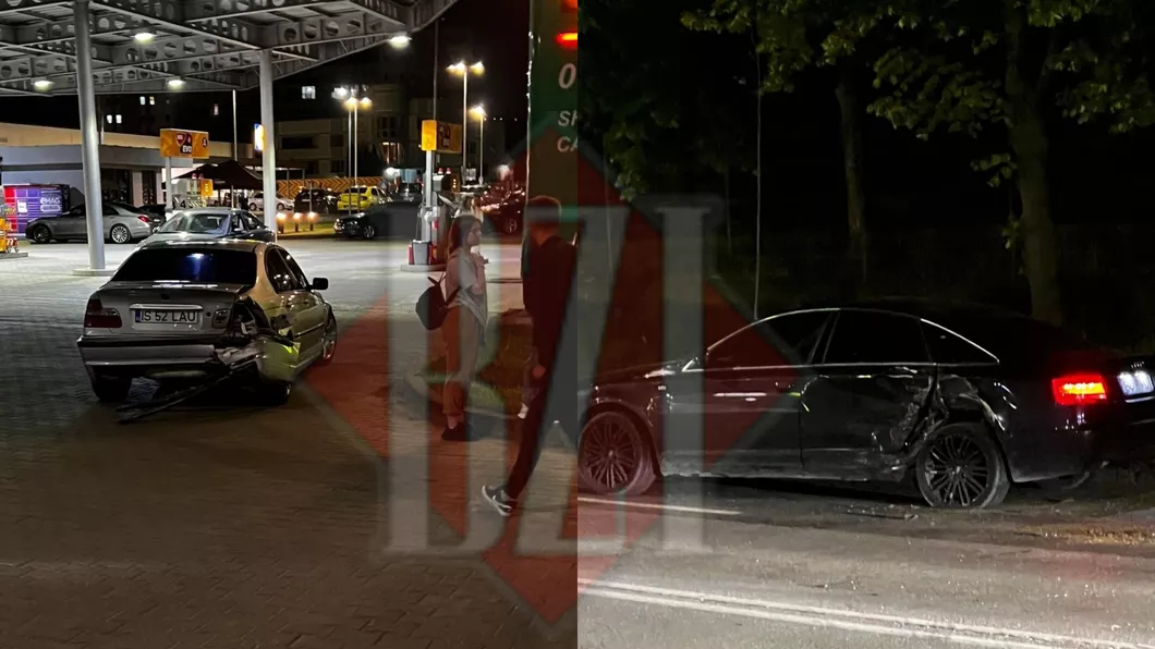 Accident rutier în zona Bucium. Un BMW și un Audi au intrat în coliziune - EXCLUSIV GALERIE FOTO VIDEO UPDATE