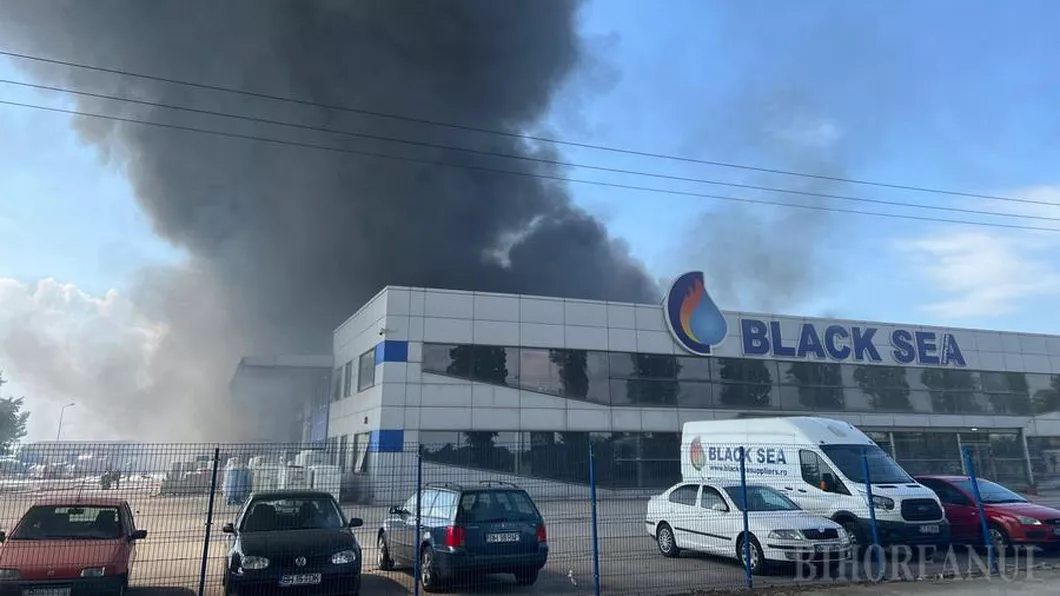 Incendiu puternic la o hală cu țevi din Oradea. Pompierii au intervenit în forță - FOTO VIDEO