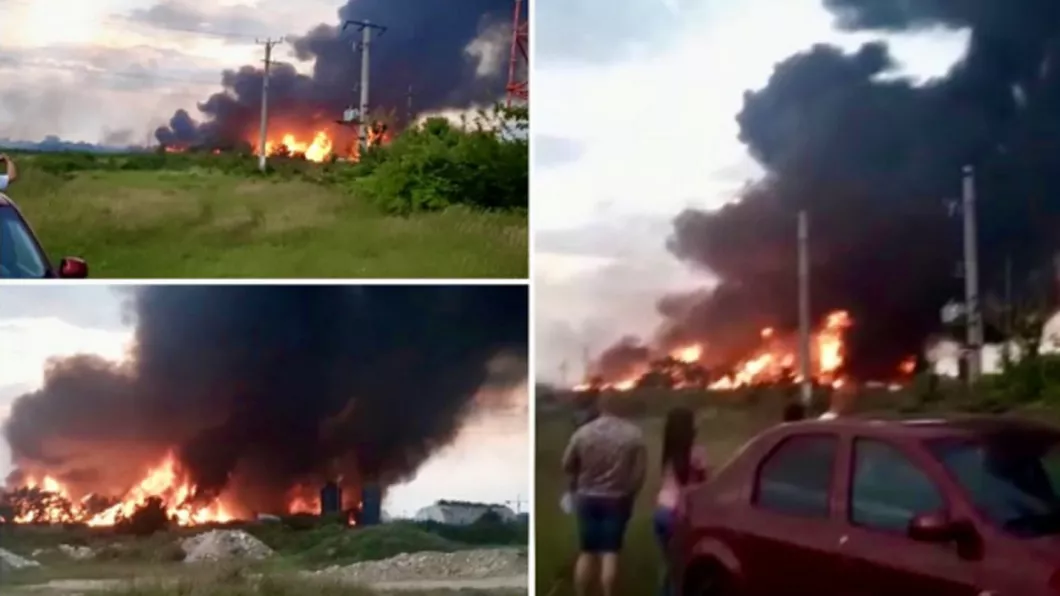 Explozii în lanț lângă Pitești. Populația sfătuită să evite zona - UPDATE