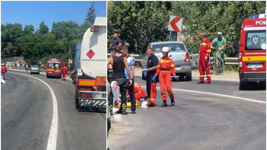 Accident grav la Feldioara Braşov. Un motociclist a murit după ce s-a izbit violent de un autoturism