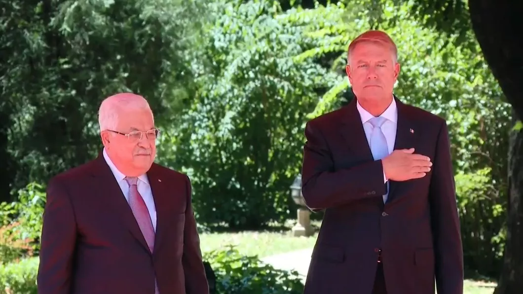 Ceremonia de primire a Președintelui Statului Palestina Mahmoud Abbas de către Președintele României Klaus Iohannis - LIVE VIDEO