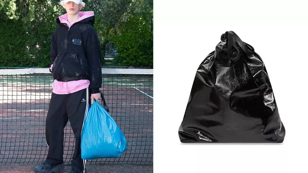 Noile tendințe în modă. O geantă tip sac de gunoi scoasă la vânzare cu 1.800 de euro