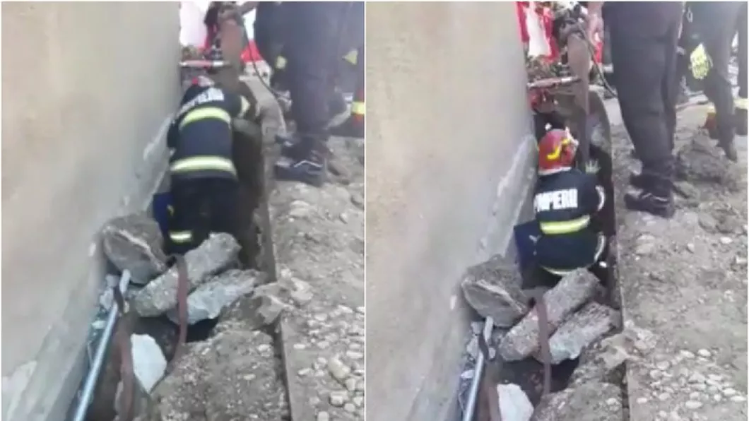 Doi muncitori îngropați de vii în timp lucrau la fundația unei case din Oradea
