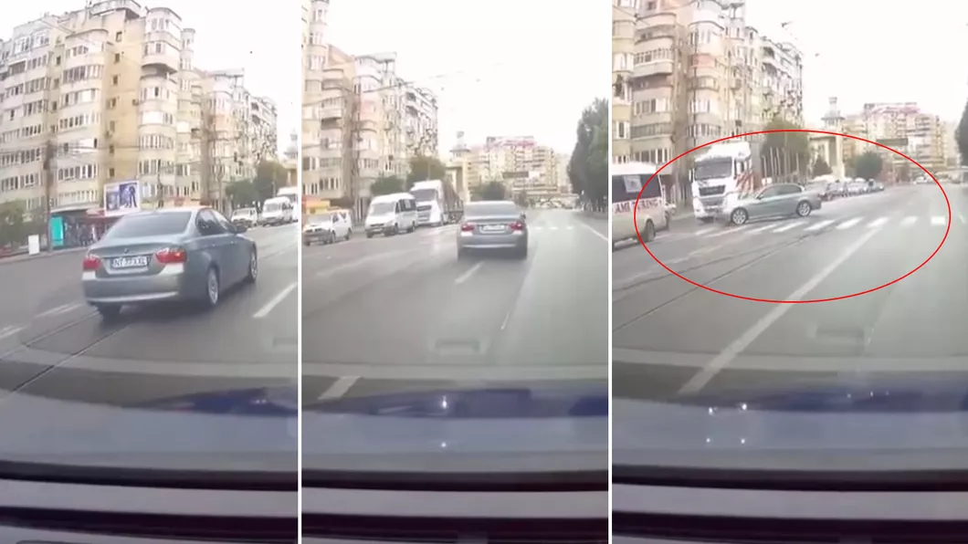 Incredibil Un şofer de BMW la un pas să provoace o tragedie după un drift în Iași - FOTO VIDEO