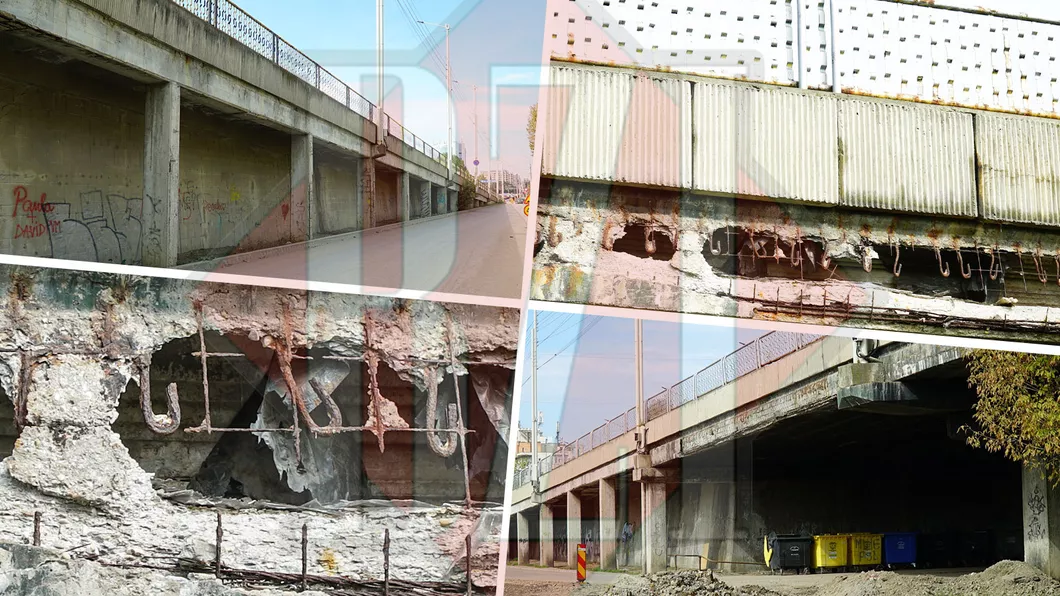 Pericolul pe care Pasarela Socola îl constituie pentru cetățeni Partea de sub pod arată de fapt cât de accentuată este degradarea  GALERIE FOTO
