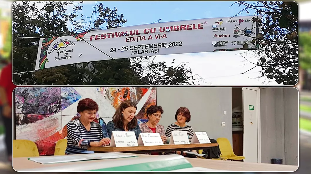La Iași are loc cea de-a șasea ediție a Festivalului cu umbrele Solidaritate și cultură în centrul orașului