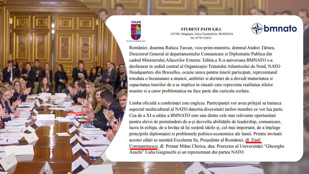 Gafă de proporții într-un comunicat oficial Reprezentanții Model NATO l-au invitat la o dezbatere la Iași pe Emil Constantinescu în calitate de președinte al României