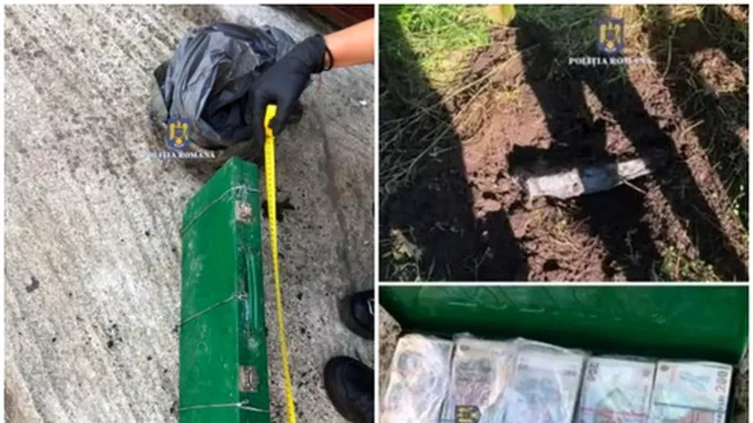 Poliţiştii au găsit o valiză cu bani îngropată în Vințu de Jos judeţul Alba. Suma este una incredibilă şi provine din mai multe furturi