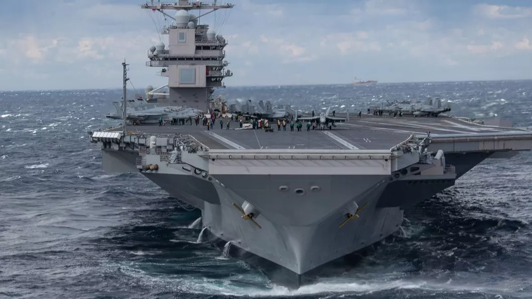 Cel mai mare portavion trimis de americani în Europa. Data de sosire a USS Gerald R. Ford este secretă - VIDEO