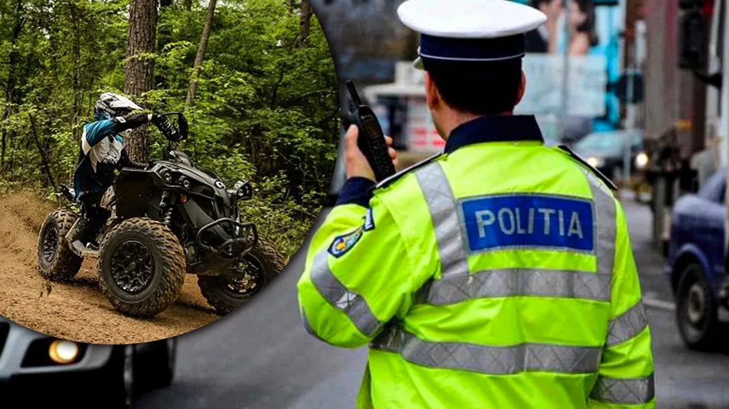 Un ieșean a fost prins beat pe ATV de către oamenii legii Bărbatul a consumat jumătate de litru de pălincă