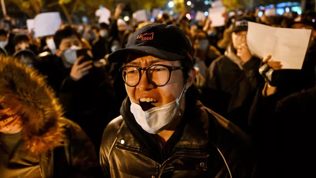 Protestatarii Covid din China au intrat în conflict cu polițiștii din Guangzhou - VIDEO