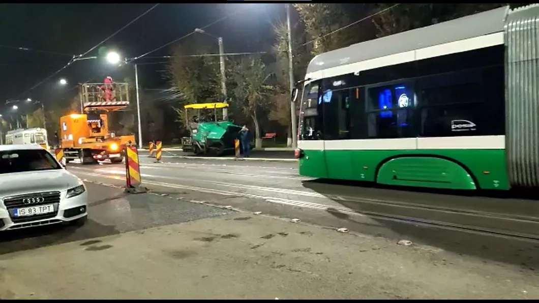 Se efectuează probe pe linia de tramvai Iași - Dancu. Cinci tramvaie achiziționațe special pentru această linie - VIDEO