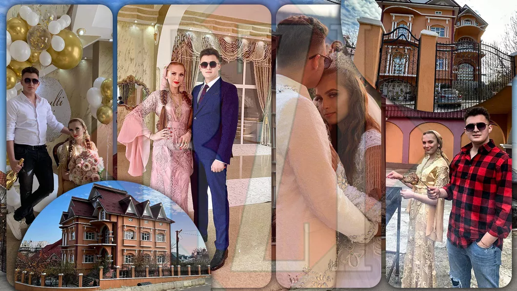 Leo și Andreea s-au mutat într-un palat cu 13 camere în Iași după ce au făcut cea mai mare nuntă de țigani Au două servitoare ce le îndeplinesc toate dorințele Încă mai există acea tradiție cu virginitatea  FOTO