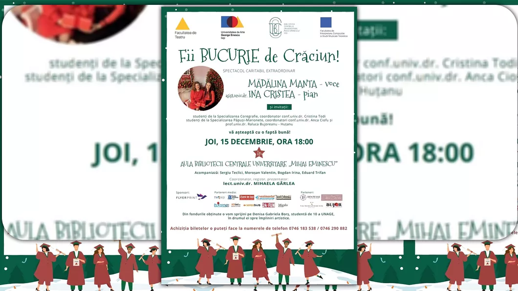 Evenimentul Fii BUCURIE de Crăciun organizat la BCU Iași pentru a susține o cauză nobilă