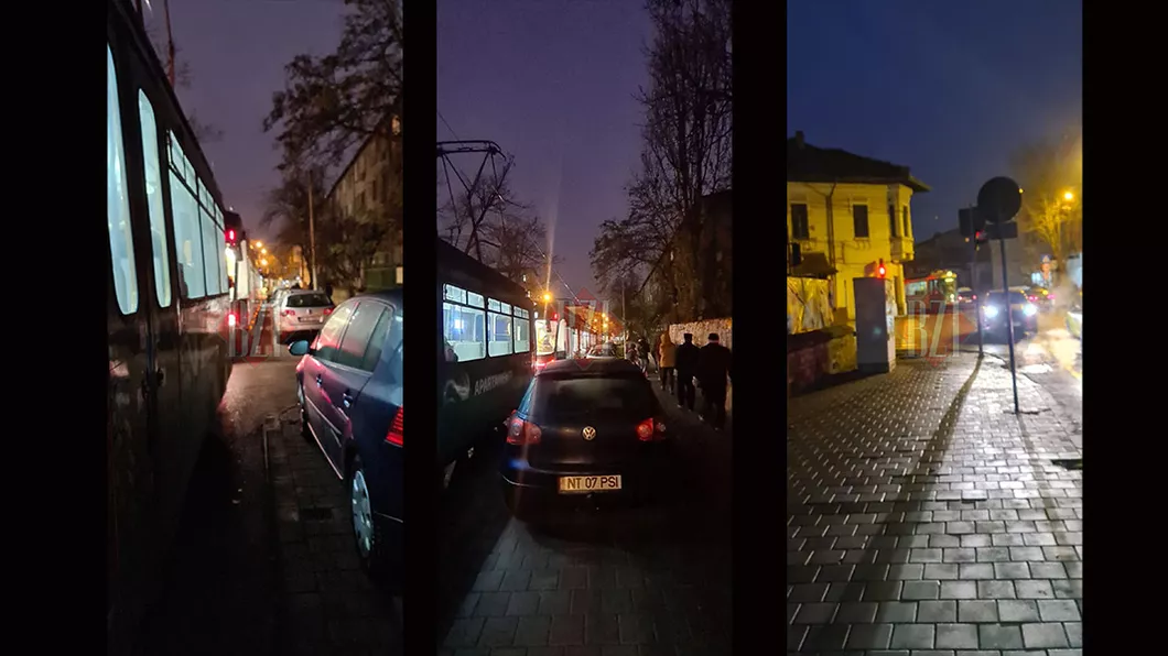 Circulaţia tramvaielor blocată între staţiile Tg. Cucu - Piaţa Unirii. O garnitură s-a defectat - EXCLUSIV FOTO