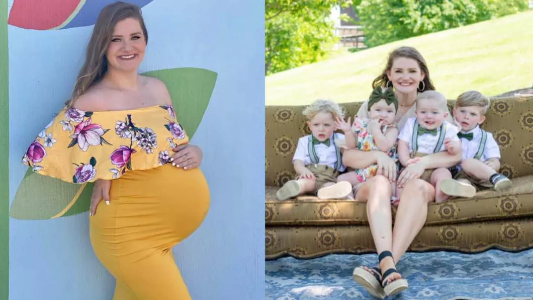 Kaitlin Brooks a devenit anul trecut mamă a patru copii două perechi de gemeni născuți la numai doi ani diferență