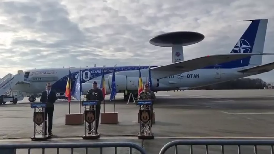 Avioanele de recunoaștere și supraveghere NATO au aterizat la Baza 90 Transport Aerian din Otopeni