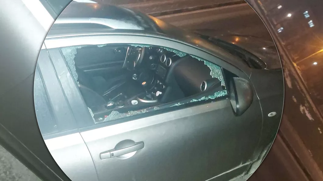 Mașină vandalizată de hoți în Iași. Victima condamnă autoritățile Au mai fost încă 6 mașini sparte