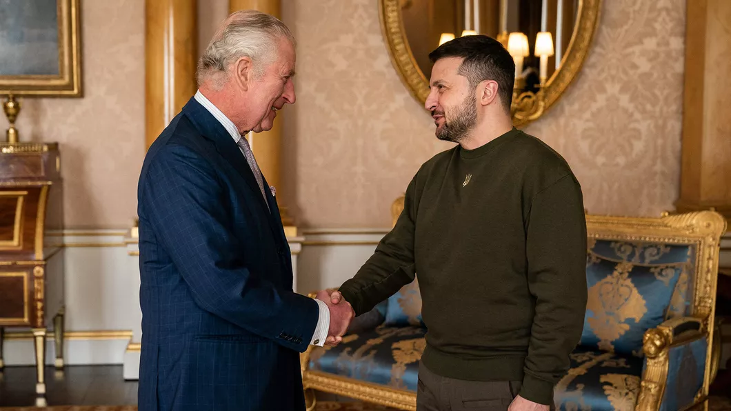 Volodimir Zelenski s-a întâlnit cu Regele Charles al III-lea la Palatul Buckingham