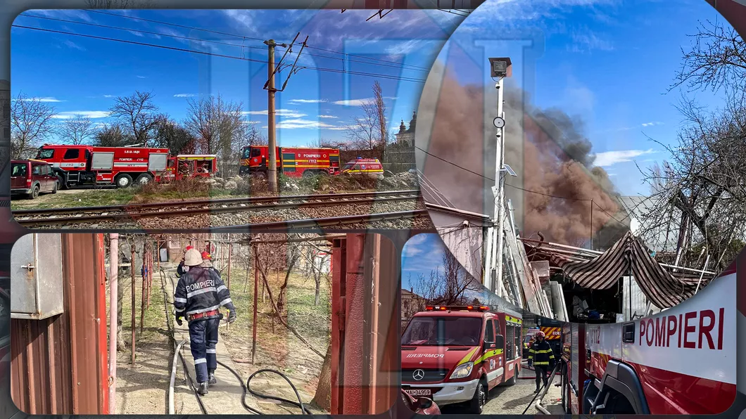 Incendiu izbucnit la o casă de pe strada Radu Vodă din municipiul Iași - FOTO VIDEO UPDATE