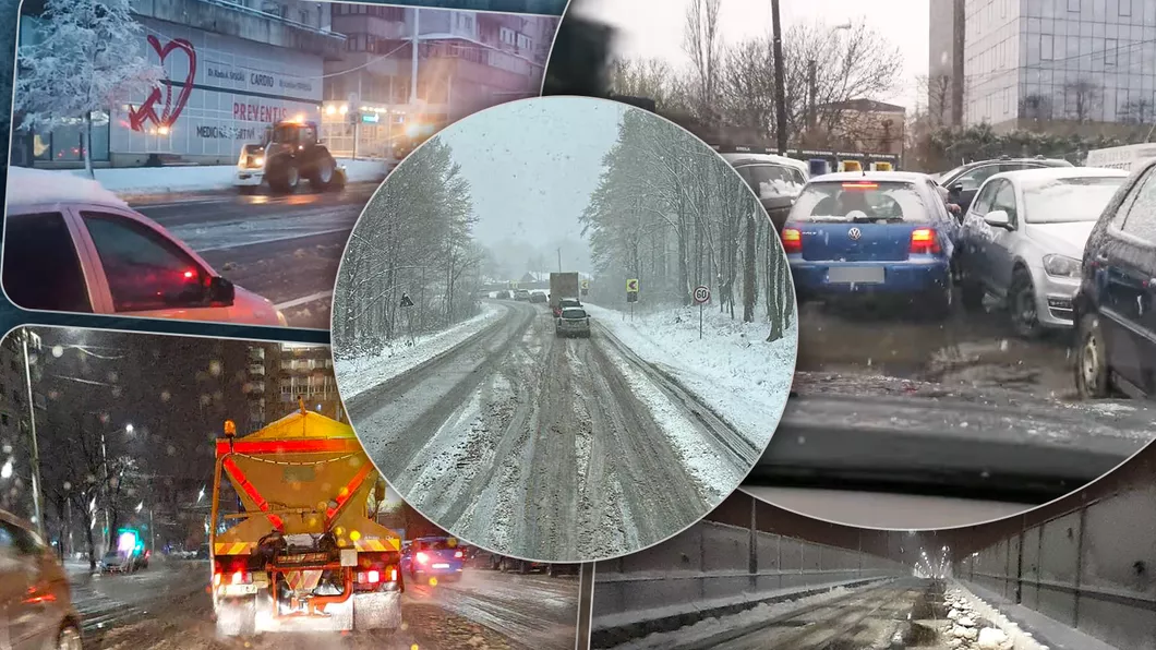 Citadin SA a intervenit cu 35 de autospeciale echipate cu lame și sare pentru a deszăpezi principalele artere din municipiul Iași - FOTO