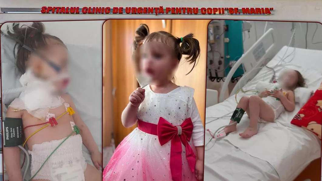 O fetiță în vârstă de doi ani se zbate între viață și moarte la Spitalul Sf. Maria din Iași. Timp de o lună de zile medicii au încercat să îi pună un diagnostic. Am mers în trei spitale până acum - FOTO