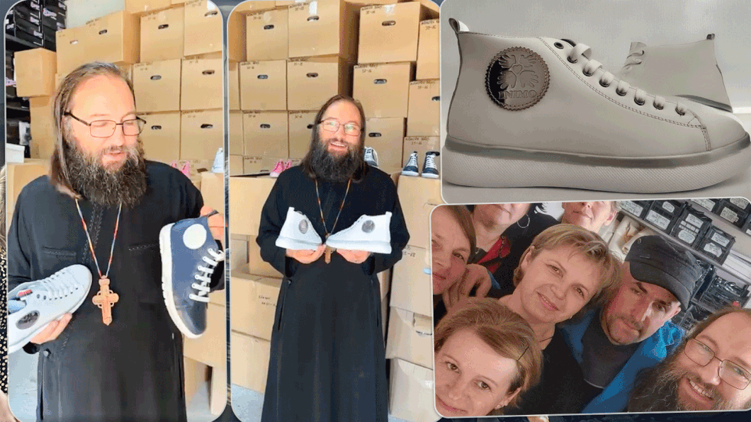 Părintele Dan Damaschin a lansat papucii INIMO din cadrul proiectului Încălțăm România Desculță - FOTO