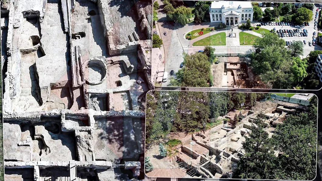 Exclusiv Săpăturile arheologice de pe esplanada Teatrului Național Vasile Alecsandri din Iași au fost finalizate. Nu se știe când va fi redeschis parcul - FOTOVIDEO