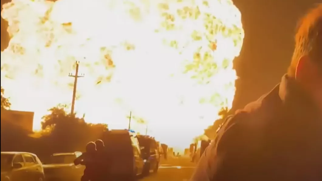 Imaginile groazei de la exploziile petrecute în Crevedia - VIDEO