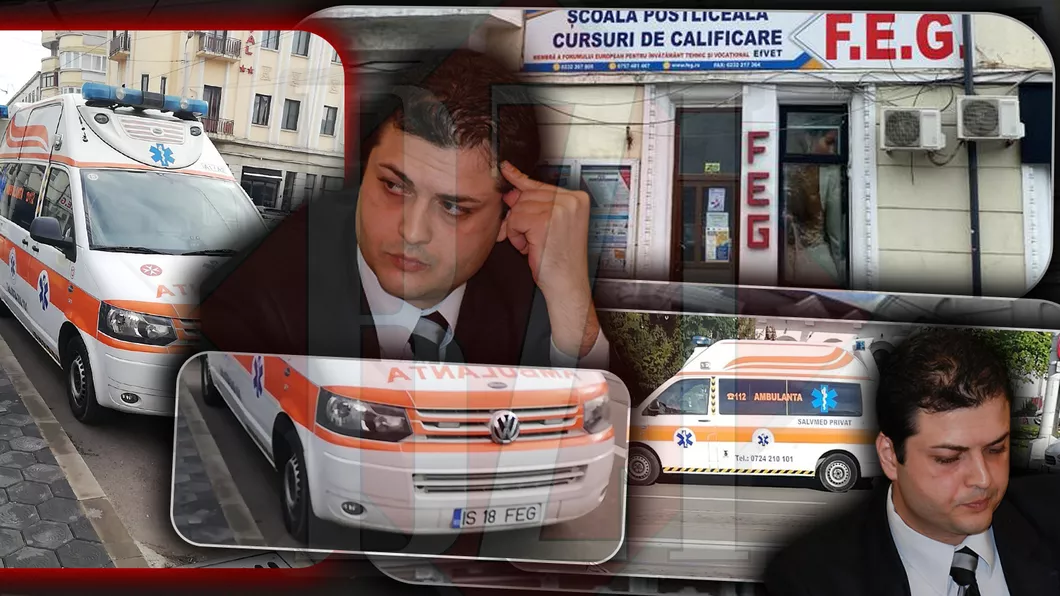 Controversatul PSD-ist Cristian Stanciu se folosește de ambulanța privată să circule rapid prin Iași Autospeciala FEG a stat parcată aproape o oră pe interzis A staționat în fața sediului - FOTO