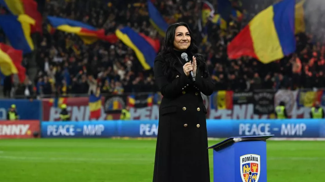 Câți bani a primit Andra după ce a cântat Imnul Național la meciul România-Elveția