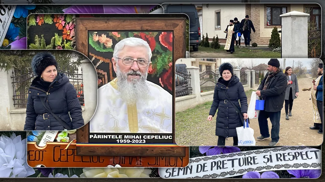 O tânără nemăritată a luat locul unui preot din Iași care a murit înainte de Crăciun. Ieri a mers cu Ajunul Bobotezei cu dascălul după ea Notează banii pe care îi primește - FOTO
