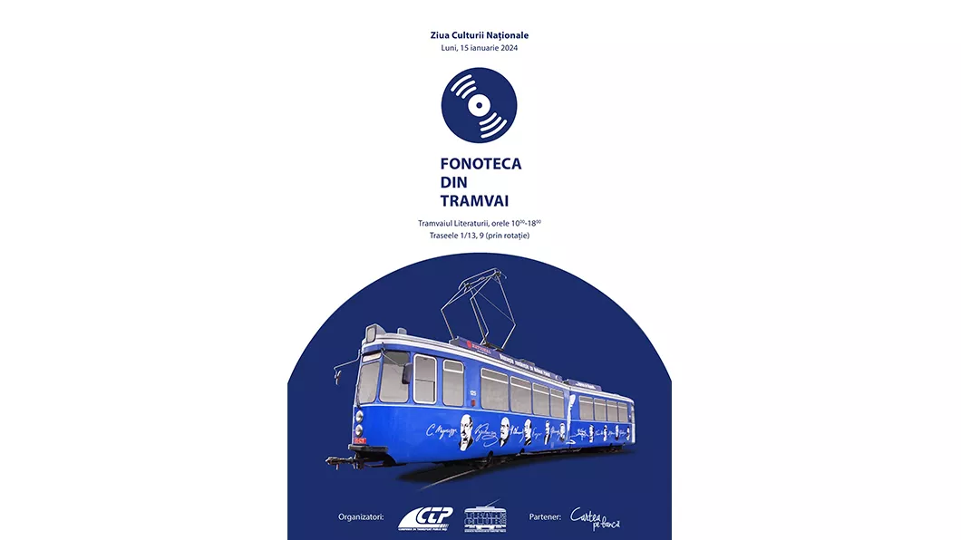 A VIII-a ediție a evenimentului Fonoteca din tramvai. Ieșenii vor asculta sesiuni de recitare și melodii pe versuri de Mihai Eminescu
