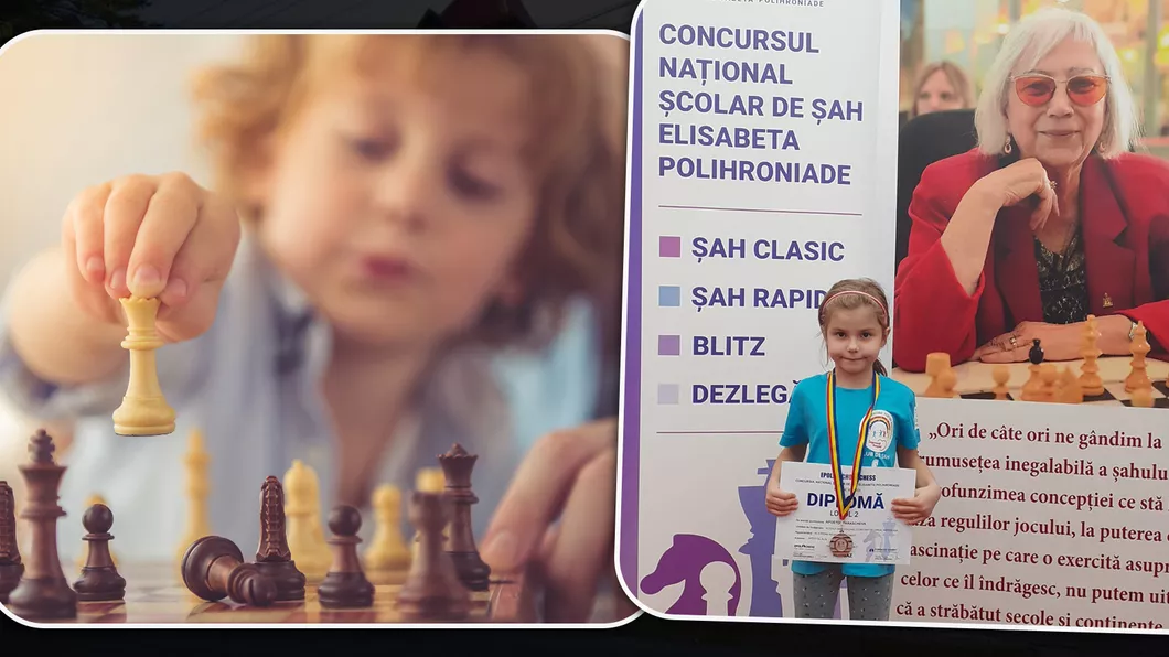 Parascheva Apostol o fetiță de doar 6 ani din Iași a dat șah mat adversarilor. Aceasta a obținut titlul de vicecampioană națională - FOTO