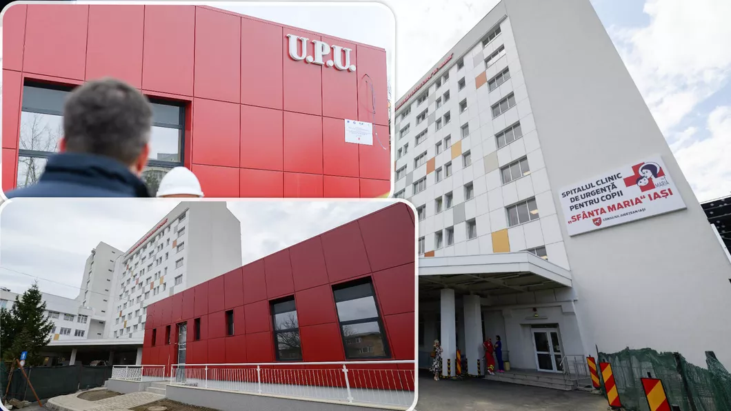 Lucrările de extindere și dotare a Unității de Primiri Urgențe de la Spitalul Clinic  Sf. Maria din Iași se apropie de finalizare - FOTO