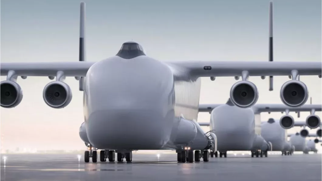 Așa va arăta cel mai mare avion care a zburat vreodată. Aeronava va transporta turbinele eolienelor - FOTO