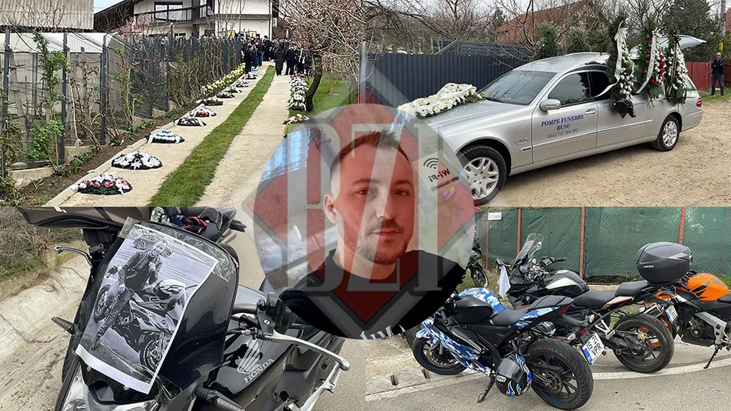 Durere la Tomești Andrei tânărul motociclist decapitat condus pe ultimul drum - GALERIE FOTO