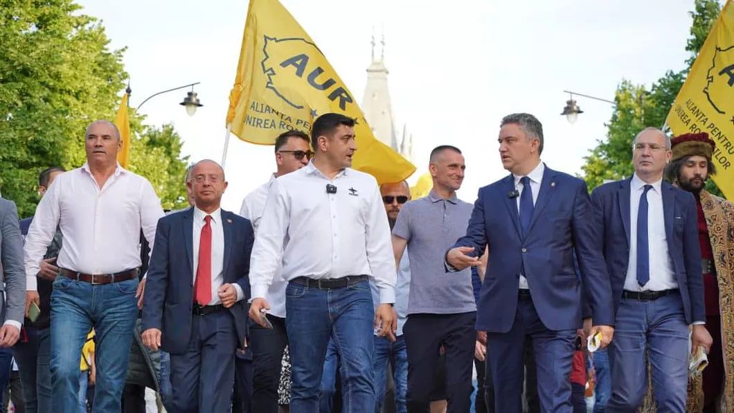George Simion președintele AUR despre marșul de la Iași  Treziți-vă români că am dormit destul
