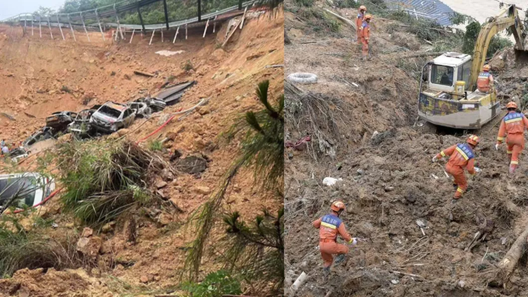 Ploile au făcut ravagii colosale Zeci de morți după ce o autostradă s-a prăbușit - VIDEO