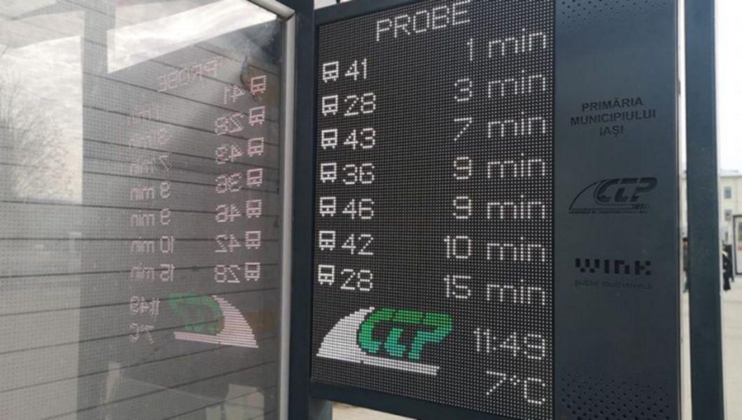 Ctp Iași Montează Panouri Informative In 50 De Stații De Transport Public Călătorii Vor Afla In Cat Timp Sosesc Tramvaiul și Autobuzul In Stație Buna Ziua Iasi Bzi Ro