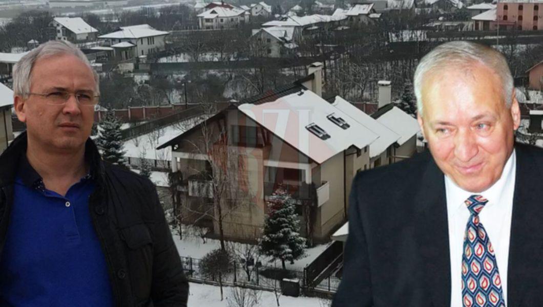 Ioan Pârău și Adrian Coca, lângă proprietățile deținute de compania Totalgaz Industrie, din Iași