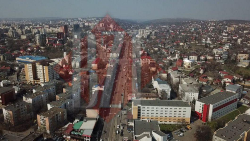 imagine cu orașul Iași văzut de sus și care se confruntă cu intrarea în scenariul roșu