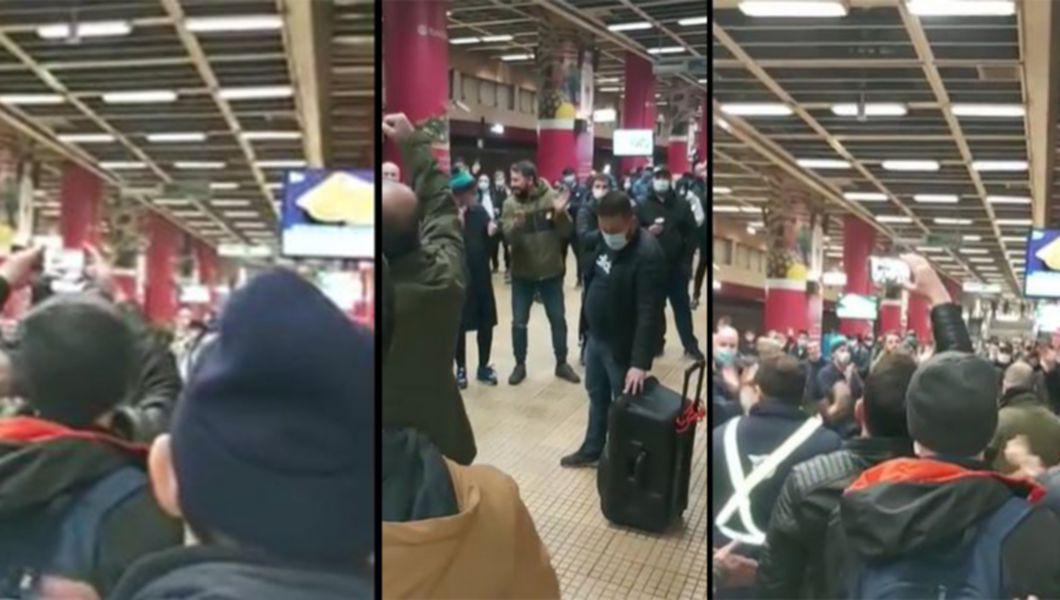 Sindicaliștii de la Metrou protestează, cântând și dansând în subteran