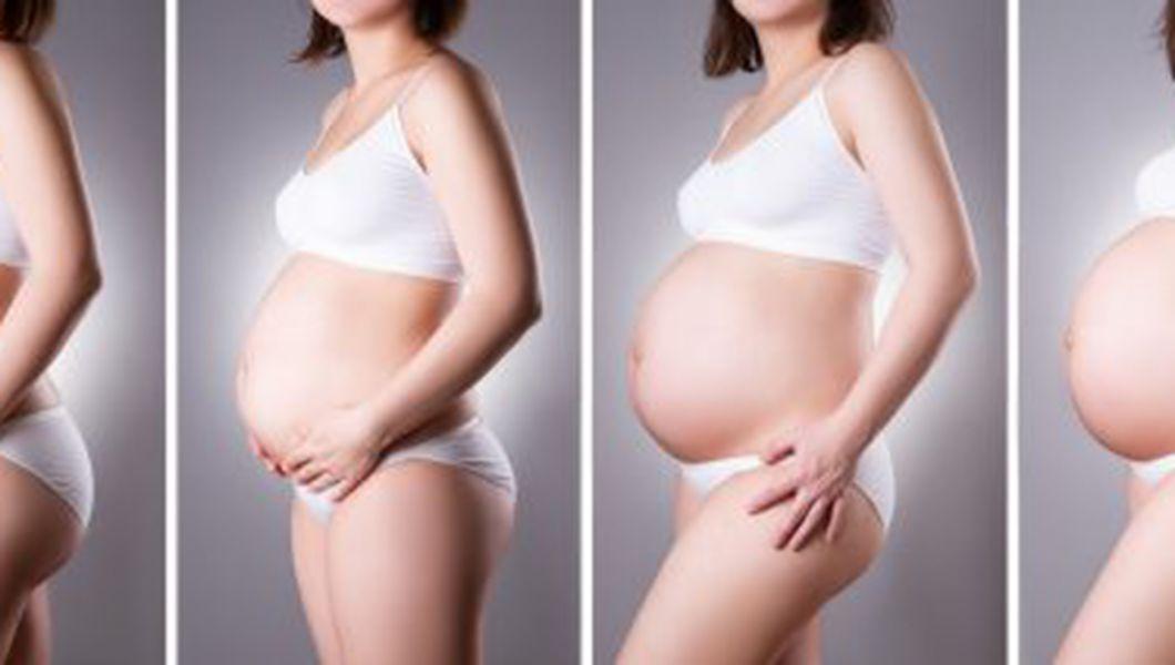 femeie în diverse stadii ale sarcinii